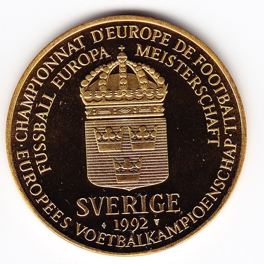1992 Sweden Football Medal (b148)
